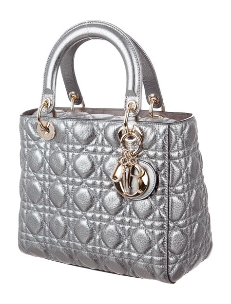 silver dior purse|christian dior lady handbag price.